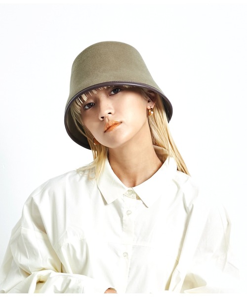 Settimissimo（セッティミッシモ）の「オーストラリアウールパイピングハット（ハット・レディース・ブラック/カーキ・FREE）」の11枚目の写真