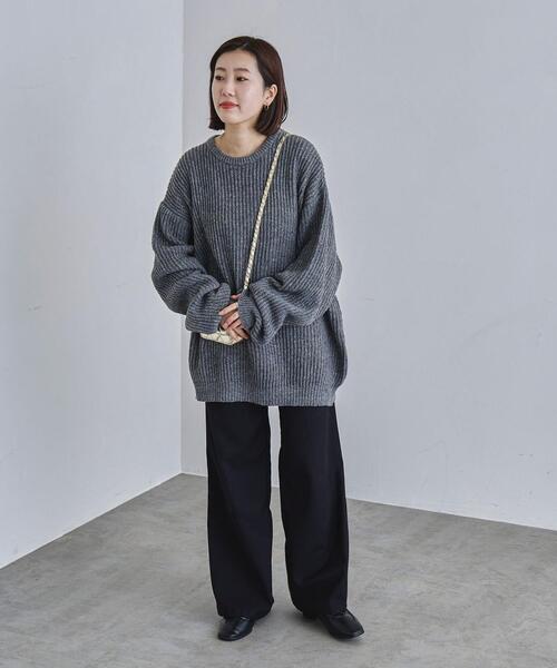 coen（コーエン）の「ルーズシルエットカラーネップニットプルオーバー（ニット/セーター・メンズ・ブラック/パープル/グレー・XL/M/S/L）」の5枚目の写真