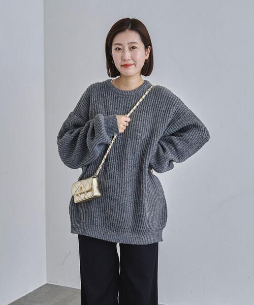 coen（コーエン）の「ルーズシルエットカラーネップニットプルオーバー（ニット/セーター・メンズ・ブラック/パープル/グレー・XL/M/S/L）」の6枚目の写真