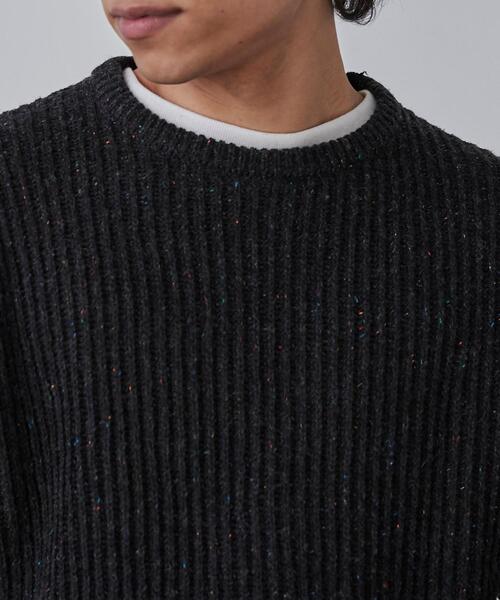 coen（コーエン）の「ルーズシルエットカラーネップニットプルオーバー（ニット/セーター・メンズ・ブラック/パープル/グレー・XL/M/S/L）」の11枚目の写真