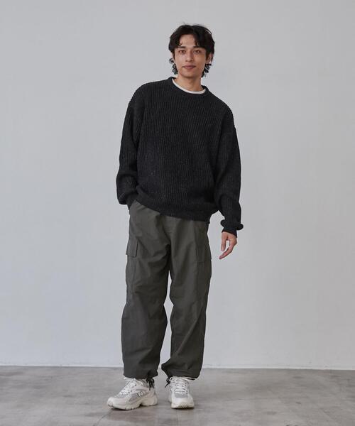 coen（コーエン）の「ルーズシルエットカラーネップニットプルオーバー（ニット/セーター・メンズ・ブラック/パープル/グレー・XL/M/S/L）」の13枚目の写真