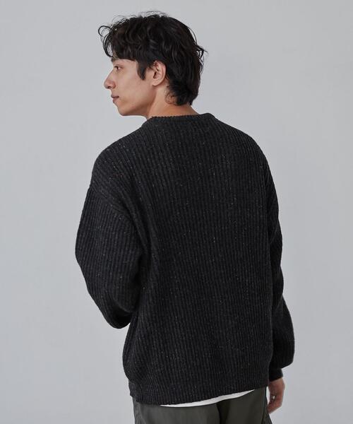 coen（コーエン）の「ルーズシルエットカラーネップニットプルオーバー（ニット/セーター・メンズ・ブラック/パープル/グレー・XL/M/S/L）」の14枚目の写真