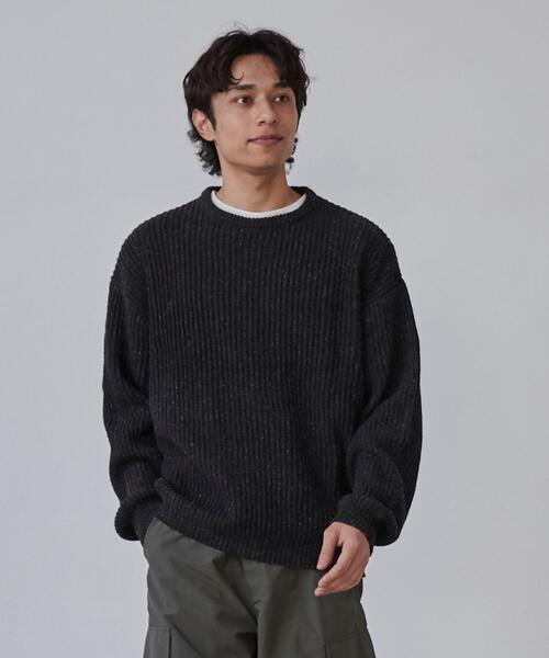 coen（コーエン）の「ルーズシルエットカラーネップニットプルオーバー（ニット/セーター・メンズ・ブラック/パープル/グレー・XL/M/S/L）」の20枚目の写真