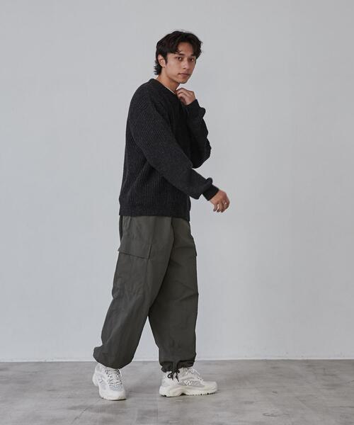 coen（コーエン）の「ルーズシルエットカラーネップニットプルオーバー（ニット/セーター・メンズ・ブラック/パープル/グレー・XL/M/S/L）」の21枚目の写真