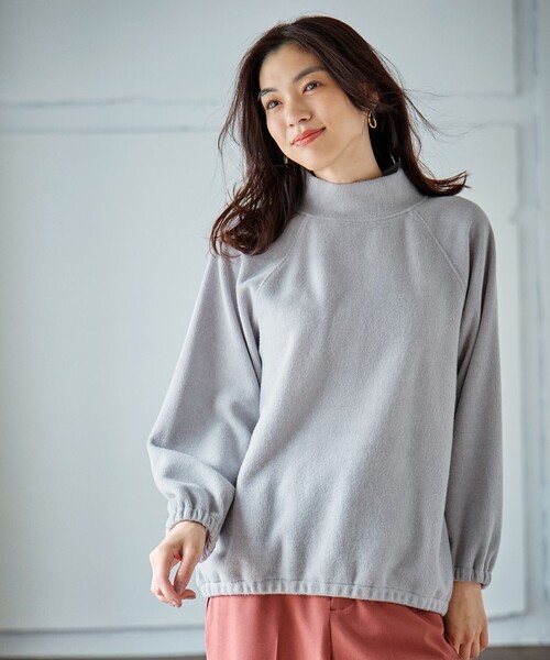 ANY(エニィ)の「リブ起毛モックネックプルオーバー(Tシャツ/カットソー・レディース・アイボリー系/ブラウン系/グレー系・F)」の18枚目の写真