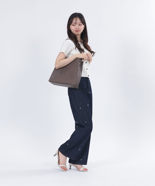 セール】シュリンクデイジーエンボス トート（トートバッグ