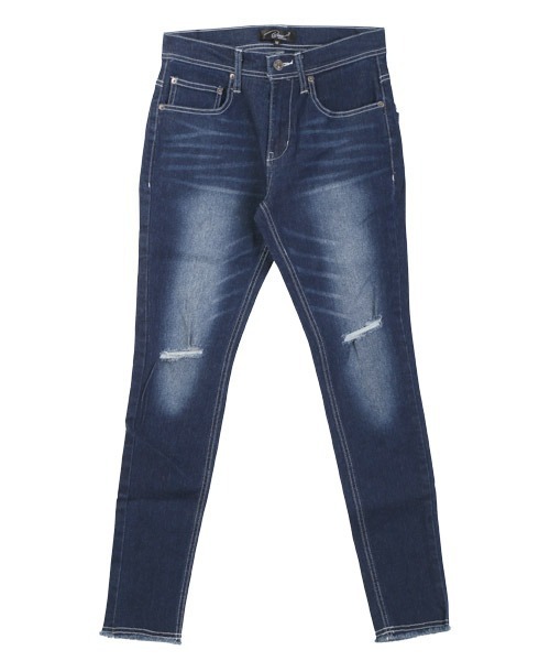 LUXSTYLE（ラグスタイル）の「スーパーストレッチダメージスキニーデニムパンツ（デニムパンツ・メンズ・グレー系その他/ブルー系その他/インディゴブルー/グレー/ブルー系その他2・L/XL/M）」の14枚目の写真