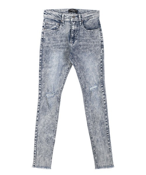 LUXSTYLE（ラグスタイル）の「スーパーストレッチダメージスキニーデニムパンツ（デニムパンツ・メンズ・グレー系その他/ブルー系その他/インディゴブルー/グレー/ブルー系その他2・L/XL/M）」の16枚目の写真