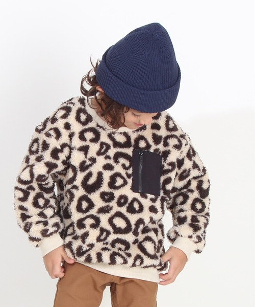 BABYDOLL（ベビードール）の「通販限定 ふんわりボア ポケ付き トレーナー 8668K（スウェット・キッズ・サンドベージュ/ベージュ/オフホワイト/ブラック・120cm/130cm/100cm/110cm/140cm/80ｃｍ/150cm/90cm）」の4枚目の写真