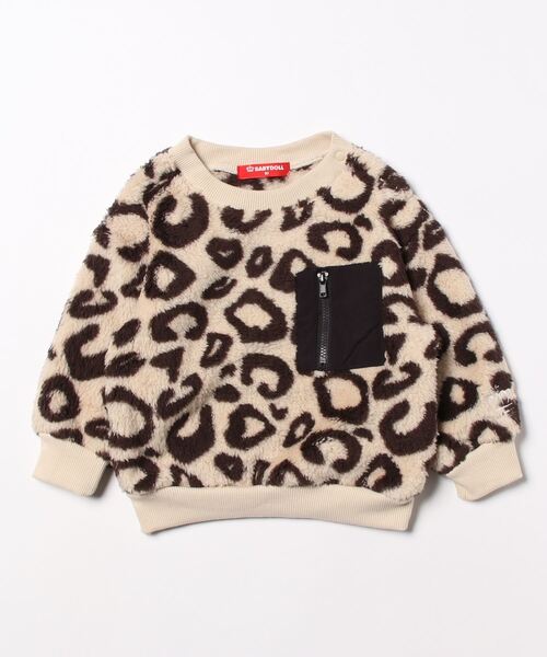 BABYDOLL（ベビードール）の「通販限定 ふんわりボア ポケ付き トレーナー 8668K（スウェット・キッズ・サンドベージュ/ベージュ/オフホワイト/ブラック・120cm/130cm/100cm/110cm/140cm/80ｃｍ/150cm/90cm）」の5枚目の写真