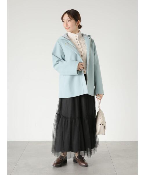 Te chichi TERRASSE（テチチテラス）の「ティアードチュールスカート（スカート・レディース・チャコールグレー/ブラック/オフホワイト/ベージュ・F）」の6枚目の写真