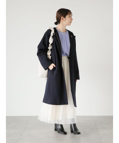 Te chichi TERRASSE（テチチテラス）の「ティアードチュールスカート（スカート・レディース・チャコールグレー/ブラック/オフホワイト/ベージュ・F）」の8枚目の写真