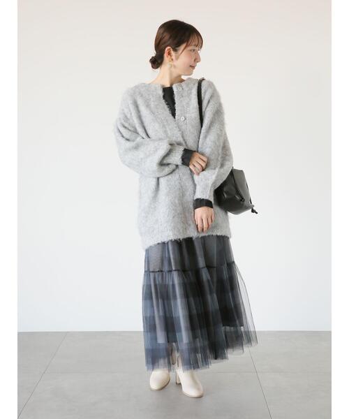 Te chichi TERRASSE（テチチテラス）の「ティアードチュールスカート（スカート・レディース・チャコールグレー/ブラック/オフホワイト/ベージュ・F）」の14枚目の写真