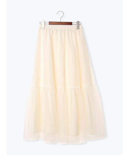 Te chichi TERRASSE（テチチテラス）の「ティアードチュールスカート（スカート・レディース・チャコールグレー/ブラック/オフホワイト/ベージュ・F）」の22枚目の写真
