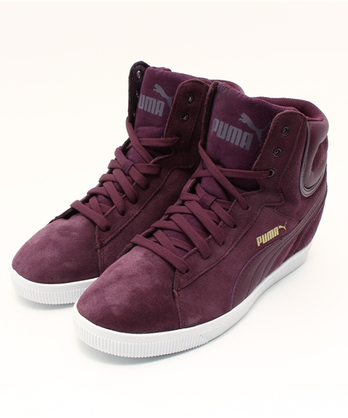 PUMA(プーマ)の「プーマビッキーウェッジ ウィメンズ (WOMEN)(スニーカー・レディース・ブラウン/パープル・24.0cm/23.0cm/25.0cm/22.5cm/24.5cm/23.5cm/25.5cm)」の2枚目の写真