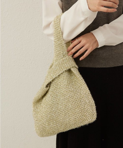 LA VORAGINE（ラ ヴォラジネ）の「ラメ入りハンドバッグ（ハンドバッグ・レディース・グレー/レッド/パープル/ブルー/シルバー/ゴールド/ピンク・FREE）」の7枚目の写真