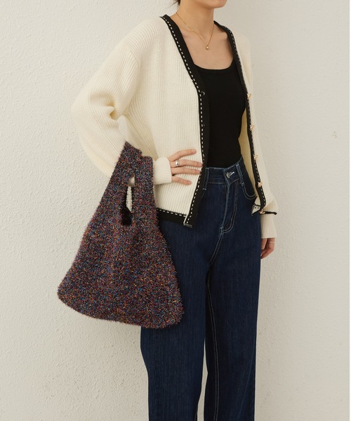 LA VORAGINE（ラ ヴォラジネ）の「ラメ入りハンドバッグ（ハンドバッグ・レディース・グレー/レッド/パープル/ブルー/シルバー/ゴールド/ピンク・FREE）」の13枚目の写真