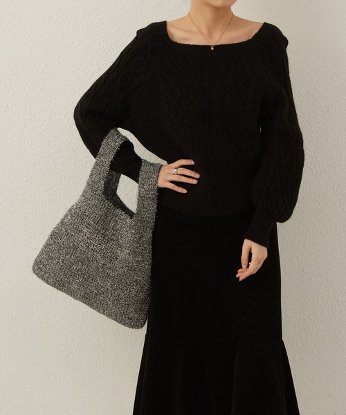 LA VORAGINE（ラ ヴォラジネ）の「ラメ入りハンドバッグ（ハンドバッグ・レディース・グレー/レッド/パープル/ブルー/シルバー/ゴールド/ピンク・FREE）」の21枚目の写真