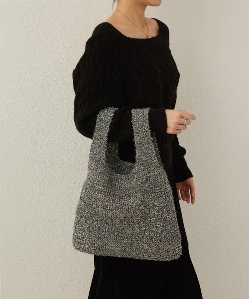 LA VORAGINE（ラ ヴォラジネ）の「ラメ入りハンドバッグ（ハンドバッグ・レディース・グレー/レッド/パープル/ブルー/シルバー/ゴールド/ピンク・FREE）」の22枚目の写真