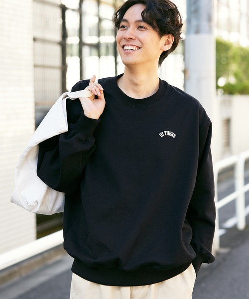 coca（coca）（コカ）の「メンズ ヘビーウェイト裏毛アソート柄トレーナー（スウェット・メンズ・ブラック/ネイビー/アイボリー/ライトグレー・L/M/XL）」の3枚目の写真