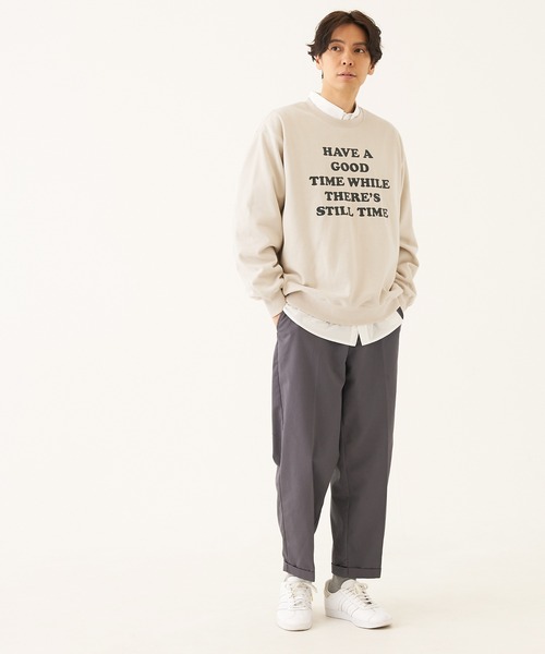 coca（coca）（コカ）の「メンズ ヘビーウェイト裏毛アソート柄トレーナー（スウェット・メンズ・ブラック/ネイビー/アイボリー/ライトグレー・L/M/XL）」の6枚目の写真