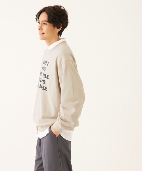 coca（coca）（コカ）の「メンズ ヘビーウェイト裏毛アソート柄トレーナー（スウェット・メンズ・ブラック/ネイビー/アイボリー/ライトグレー・L/M/XL）」の7枚目の写真