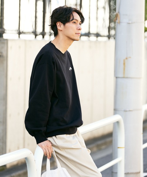 coca（coca）（コカ）の「メンズ ヘビーウェイト裏毛アソート柄トレーナー（スウェット・メンズ・ブラック/ネイビー/アイボリー/ライトグレー・L/M/XL）」の13枚目の写真