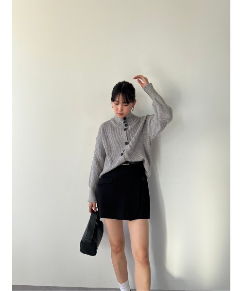 HANNE（アン）の「タートルネックニットカーディガン（カーディガン/ボレロ・レディース・ブラウン/オフホワイト/ライトグレー・FREE）」の20枚目の写真