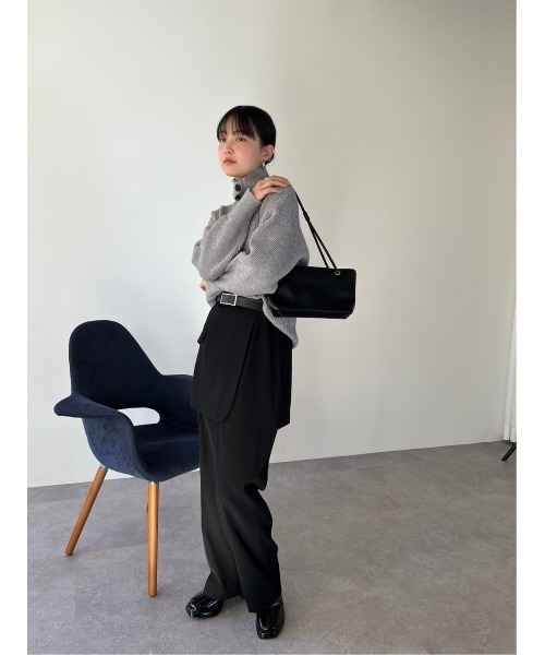 HANNE（アン）の「タートルネックニットカーディガン（カーディガン/ボレロ・レディース・ブラウン/オフホワイト/ライトグレー・FREE）」の18枚目の写真