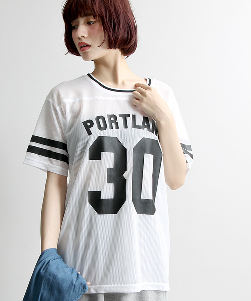 WEGO（ウィゴー）の「WEGO/ナンバリングメッシュTシャツ（Tシャツ