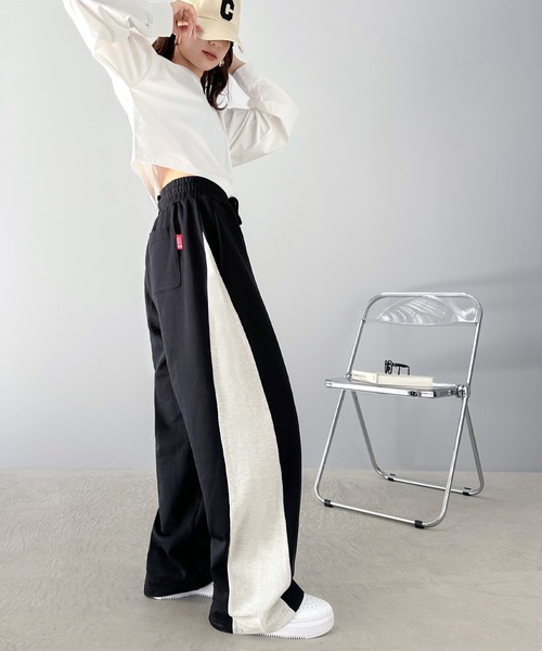 《JaVaジャバコラボ》この落ち感、クセになる。毎日履きたい主役級パンツ。サイド切り替え裏使いオーバーサイズスウェットパンツ