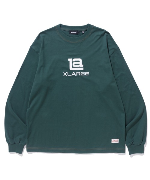 XLARGE(エクストララージ)の「CONTRAST STITCH L/S TEE(Tシャツ/カットソー・メンズ・ブラック/グリーン/ネイビー・S/M/L/XL)」の3枚目の写真