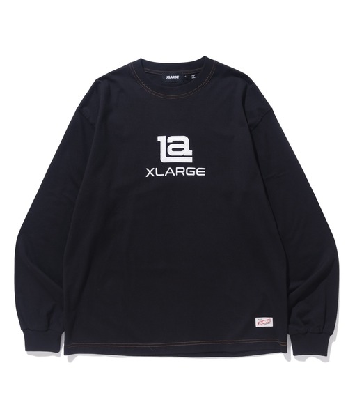 XLARGE(エクストララージ)の「CONTRAST STITCH L/S TEE(Tシャツ/カットソー・メンズ・ブラック/グリーン/ネイビー・S/M/L/XL)」の2枚目の写真