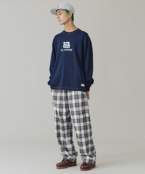 XLARGE(エクストララージ)の「CONTRAST STITCH L/S TEE(Tシャツ/カットソー・メンズ・ブラック/グリーン/ネイビー・S/M/L/XL)」の14枚目の写真