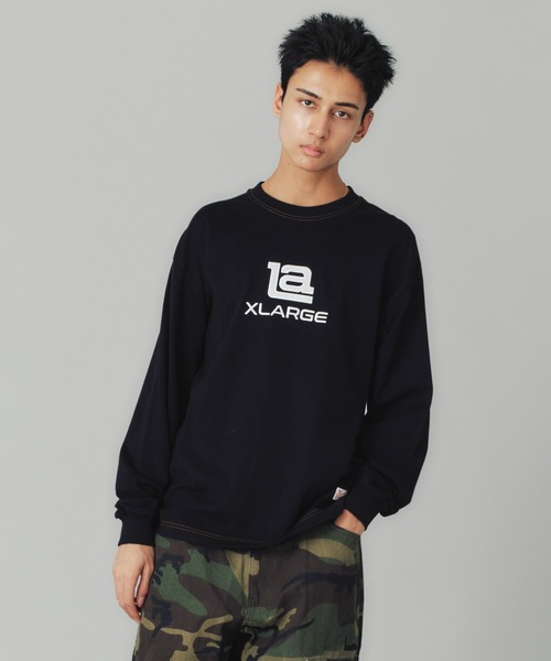 XLARGE(エクストララージ)の「CONTRAST STITCH L/S TEE(Tシャツ/カットソー・メンズ・ブラック/グリーン/ネイビー・S/M/L/XL)」の15枚目の写真