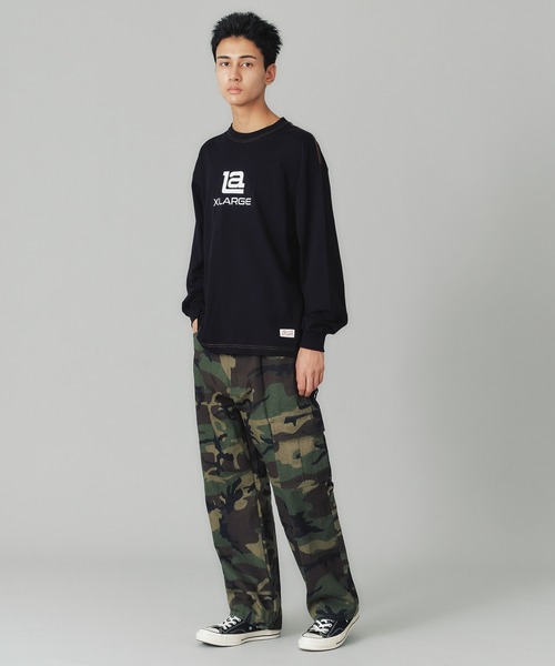 XLARGE(エクストララージ)の「CONTRAST STITCH L/S TEE(Tシャツ/カットソー・メンズ・ブラック/グリーン/ネイビー・S/M/L/XL)」の16枚目の写真