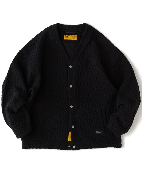 FAT（エフエイティー）の「FAT CABGAN（エフエーティー キャブガン）（カーディガン/ボレロ・メンズ・オフホワイト/ブラック・SKINNY(L)/TITCH(M)/FAT(XL)/JUMBO(XXL)）」の8枚目の写真