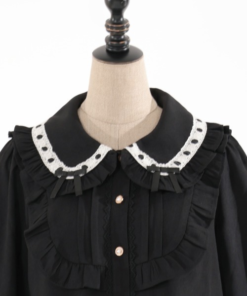 新品未開封♡axesfemme kawaii梯子レース丸襟ブラウス　ベージュ レース襟リボン付ブラウス | kawaii | axes femme online shop