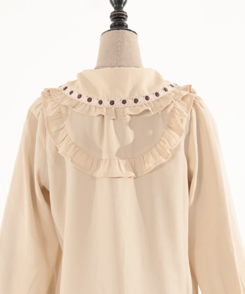 axes femme kawaii（アクシーズファムカワイイ）の「梯子レース丸襟ブラウス（シャツ/ブラウス・レディース・ホワイト/ブラック/ベージュ・MEDIUM）」の15枚目の写真
