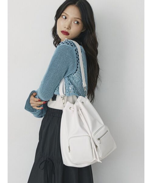 jouetie（ジュエティ）の「2WAYショルダーリュック（バックパック/リュック・レディース・ブラック/オフホワイト・FREE）」の12枚目の写真