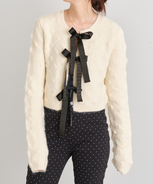 U by SPICK&SPAN フロントリボンニットカーディガン U by SPICK&SPAN｜フロントリボンニットカーディガン | Rakuten