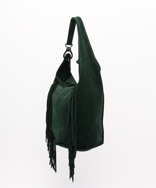 ROSE BUD（ローズバッド）の「(NARDELLI)1905/FR SUEDE FRINGE SHOULDER BAG[フリンジ]（ショルダーバッグ・レディース・ベージュ/グリーン/ライトブルー・ONE SIZE）」の3枚目の写真