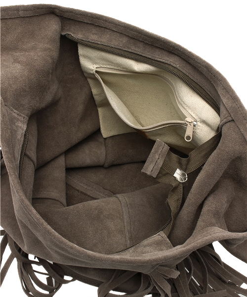 ROSE BUD（ローズバッド）の「(NARDELLI)1905/FR SUEDE FRINGE SHOULDER BAG[フリンジ]（ショルダーバッグ・レディース・ベージュ/グリーン/ライトブルー・ONE SIZE）」の5枚目の写真