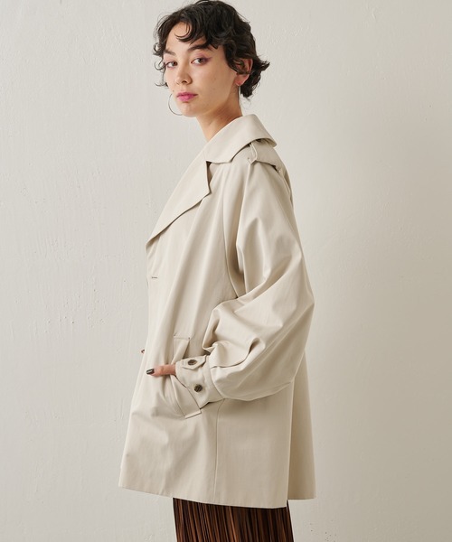 the pause パフスリーブミドルトレンチコート Whim Gazette(ウィム ガゼット)の【THE PAUSE】パフスリーブミドル