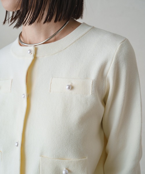 Loungedress ラウンジドレス　新品タグ付　厚手ロングカーディガン LOUNGEDRESS（ラウンジドレス）の「ロゴ刺繍カーディガン