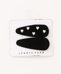 LOWRYS FARM（ローリーズファーム）の「ベロアハート２Ｐパッチン　102450（バレッタ/ヘアクリップ・レディース）」