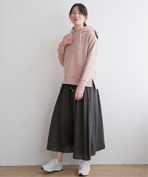 ikka(イッカ)の「ダンボールスウェットパーカー(パーカー・レディース・オフホワイト/スカイブルー/ネイビー/ベージュ/ピンクベージュ・S/M/L)」の19枚目の写真