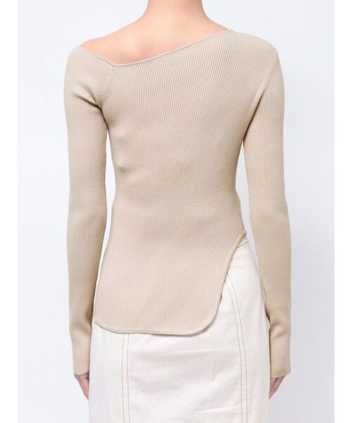 LAGUNAMOON（ラグナムーン）の「アシンメトリーイレヘムニットプルオーバー（ニット/セーター・レディース・ブラック/ベージュ/アイボリー・FREE）」の5枚目の写真