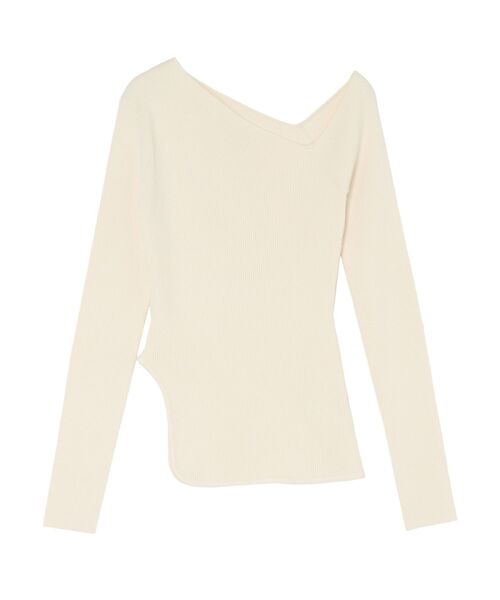 LAGUNAMOON（ラグナムーン）の「アシンメトリーイレヘムニットプルオーバー（ニット/セーター・レディース・ブラック/ベージュ/アイボリー・FREE）」の18枚目の写真