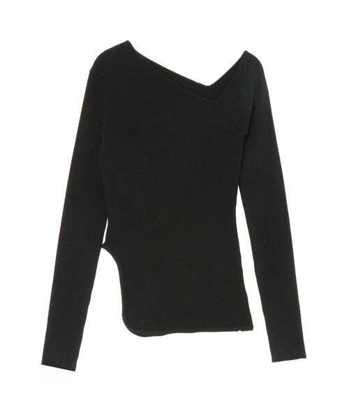 LAGUNAMOON（ラグナムーン）の「アシンメトリーイレヘムニットプルオーバー（ニット/セーター・レディース・ブラック/ベージュ/アイボリー・FREE）」の19枚目の写真